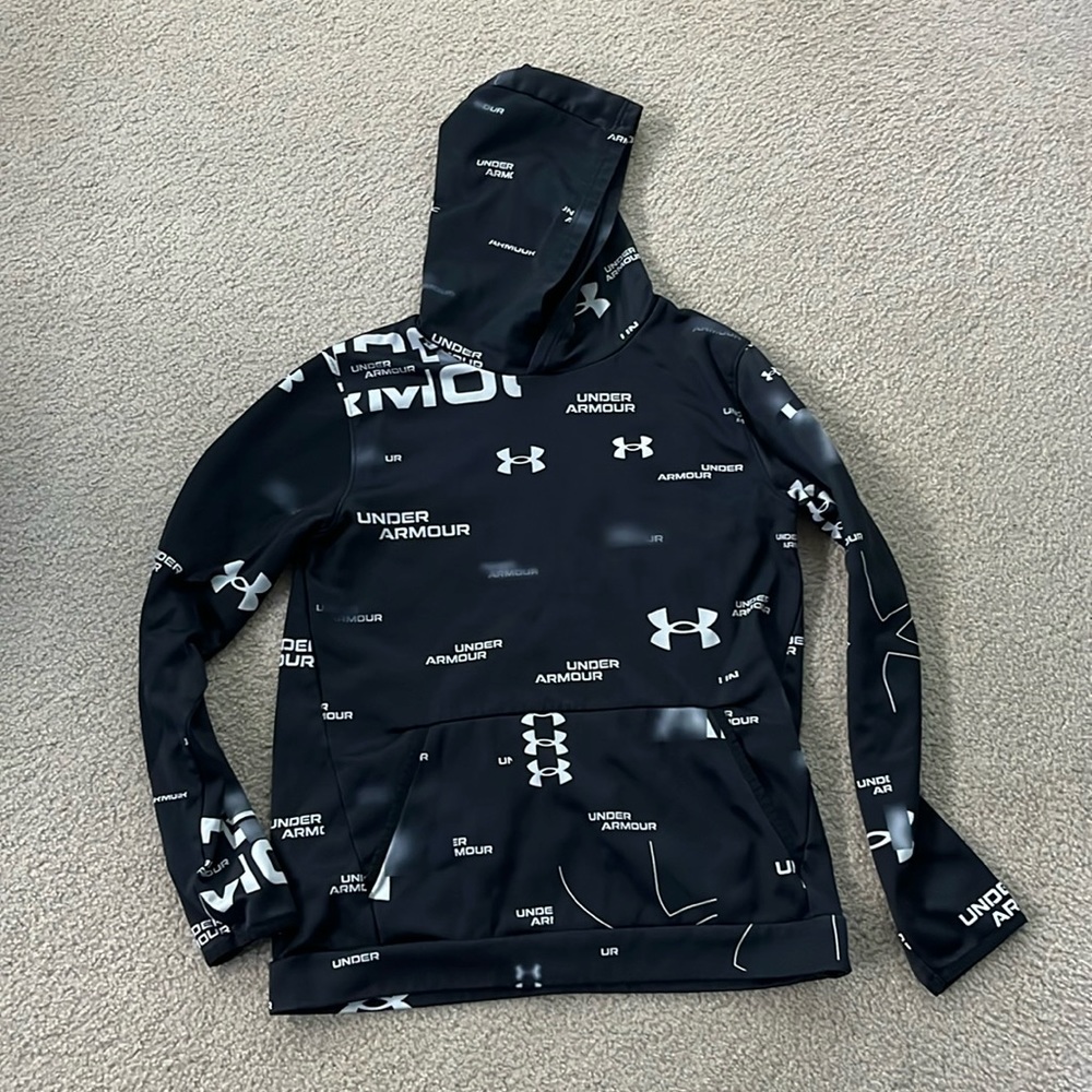 Youth XL Under Armour Hooded Sweatshirt,  good shape,